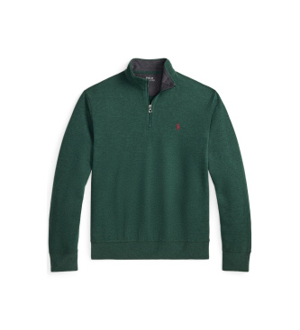Polo Ralph Lauren Ultraweicher Strickpullover mit grünem Reißverschluss