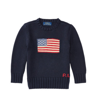 Polo Ralph Lauren Camisola emblemtica com bandeira da marinha