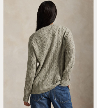 Polo Ralph Lauren Maglione leggero grigio in lana e cashmere