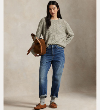 Polo Ralph Lauren Maglione leggero grigio in lana e cashmere