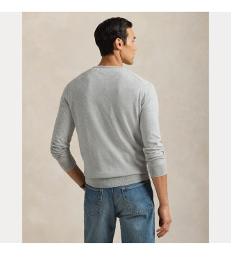 Polo Ralph Lauren Pulover Slim Fit sive barve