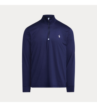 Polo Ralph Lauren Pull technique avec fermeture clair marine courte