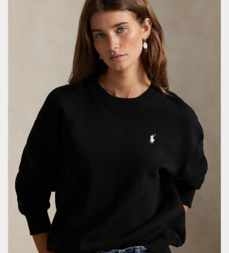 Polo Ralph Lauren Felpa nera lavorata a maglia