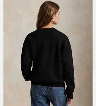 Polo Ralph Lauren Felpa nera lavorata a maglia