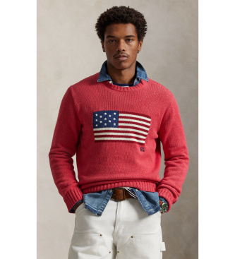 Polo Ralph Lauren Jersey The Iconic Flag rojo