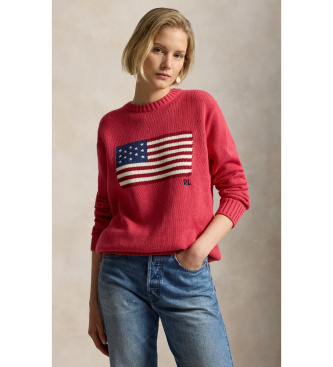 Polo Ralph Lauren Jersey The Iconic Flag rojo