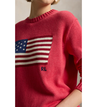 Polo Ralph Lauren Jersey The Iconic Flag rojo