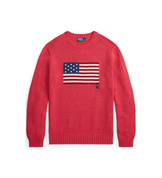 Polo Ralph Lauren Jersey The Iconic Flag rojo