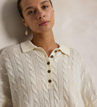 Polo Ralph Lauren Beige trui van wol en kasjmier met polokraag