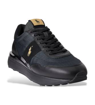 Polo Ralph Lauren Train 89 chaussures en cuir noir