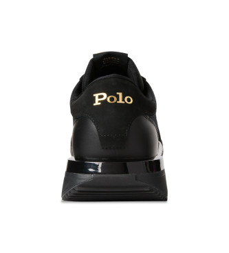 Polo Ralph Lauren Train 89 chaussures en cuir noir