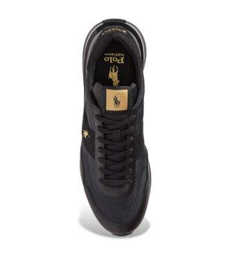 Polo Ralph Lauren Train 89 chaussures en cuir noir