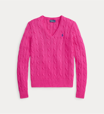 Polo Ralph Lauren Roza bombažni jersey v pletenini osmice