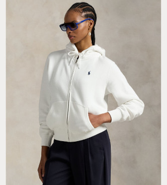 Polo Ralph Lauren Sweatshirt med fuld lynls, hvid