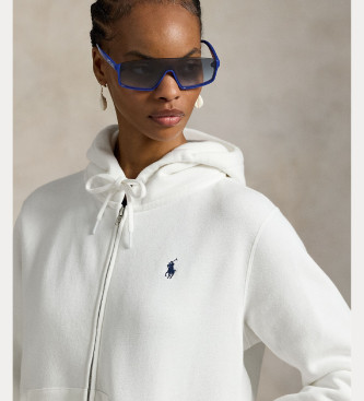 Polo Ralph Lauren Sweatshirt med fuld lynls, hvid