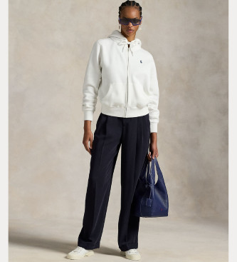 Polo Ralph Lauren Sweatshirt med fuld lynls, hvid