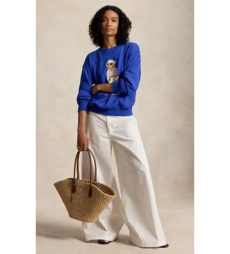 Polo Ralph Lauren Lätt sweatshirt i fleece med blå Polo Bear