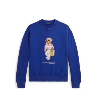 Polo Ralph Lauren Lätt sweatshirt i fleece med blå Polo Bear
