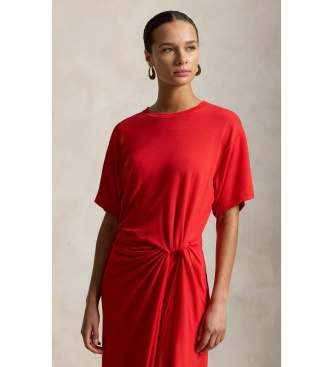 Polo Ralph Lauren Twist Detail Kleid rot