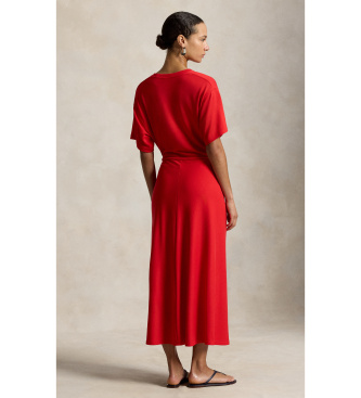 Polo Ralph Lauren Twist Detail Kleid rot
