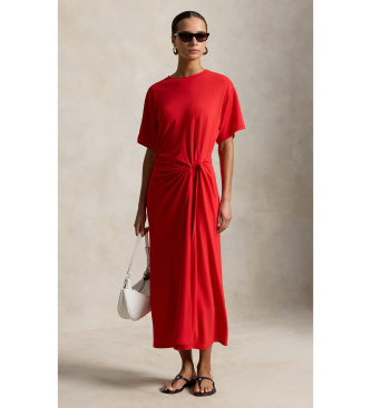 Polo Ralph Lauren Twist Detail Kleid rot
