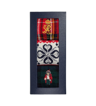 Polo Ralph Lauren 3 Pair Pack of Gift Socks navy, red