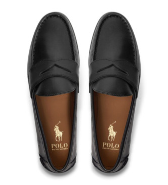 Polo Ralph Lauren Mocassins de couro Alston Penny preto