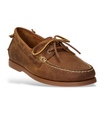 Polo Ralph Lauren Mocassins Merton em pele castanha