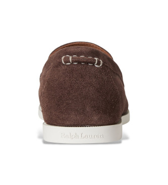 Polo Ralph Lauren Mocassins em pele Merton castanho-escuro
