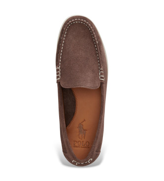 Polo Ralph Lauren Mocassins em pele Merton castanho-escuro