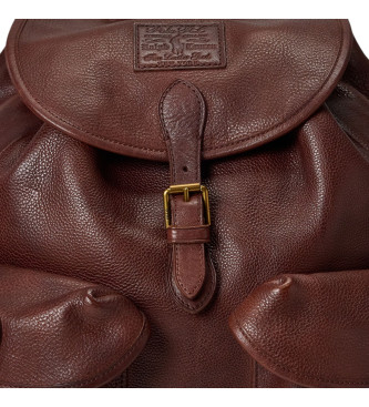 Polo Ralph Lauren Mochila de cuero Heritage marrn