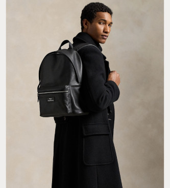 Polo Ralph Lauren Mochila de piel suave negro