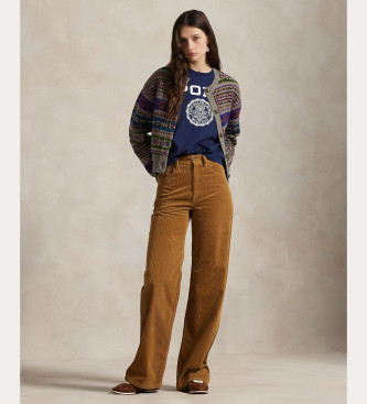 Polo Ralph Lauren Brede bukser i brunt fljl