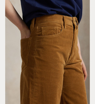 Polo Ralph Lauren Brede bukser i brunt fljl