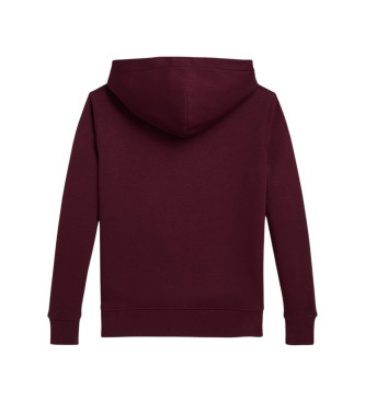 Polo Ralph Lauren Fleece-Sweatshirt mit kastanienbraunem Bear-Polo-Shirt
