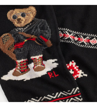 Polo Ralph Lauren Trklde med polobjrn i sort intarsiastrik
