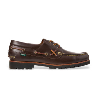 Polo Ralph Lauren Ranger brown leather boat shoes