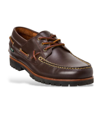 Polo Ralph Lauren Ranger brown leather boat shoes