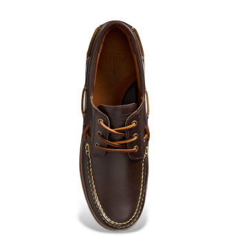 Polo Ralph Lauren Ranger brown leather boat shoes