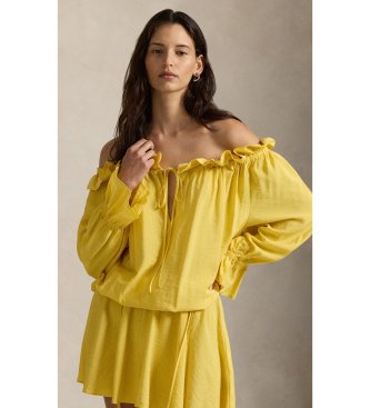 Polo Ralph Lauren Vestido de crepé amarillo