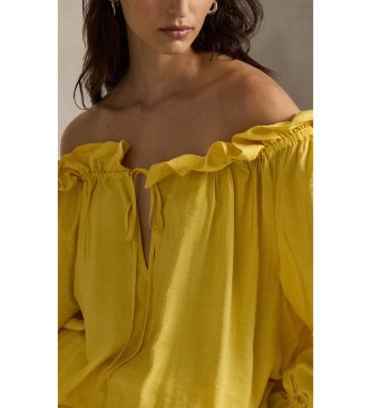Polo Ralph Lauren Vestido de crepé amarillo