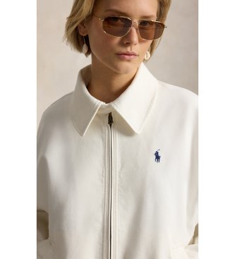 Polo Ralph Lauren Dvobarvna bomba?na jakna v kremno beli barvi