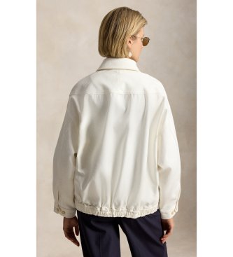 Polo Ralph Lauren Dvobarvna bomba?na jakna v kremno beli barvi