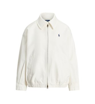 Polo Ralph Lauren Dvobarvna bomba?na jakna v kremno beli barvi