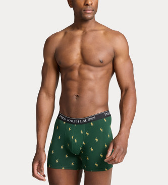 Polo Ralph Lauren Confezione da 3 Boxer in cotone verde, giallo, nero