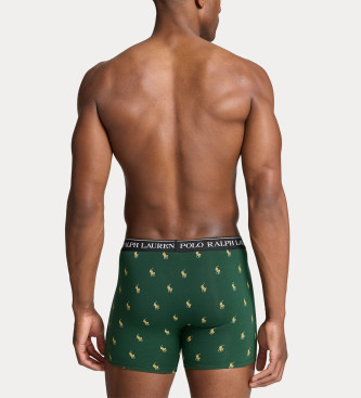 Polo Ralph Lauren Confezione da 3 Boxer in cotone verde, giallo, nero