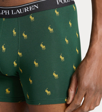 Polo Ralph Lauren Zestaw 3 bokserek bawełnianych zielony, żółty, czarny