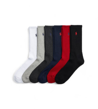 Polo Ralph Lauren Packung mit 6 Paar einfarbigen Socken mehrfarbig