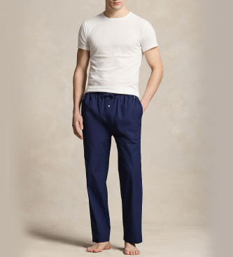 Polo Ralph Lauren Gestreifte Pyjamahose aus Baumwolle in Marineblau