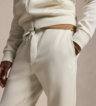 Polo Ralph Lauren Bež jogger hlače iz dvojnega pletiva